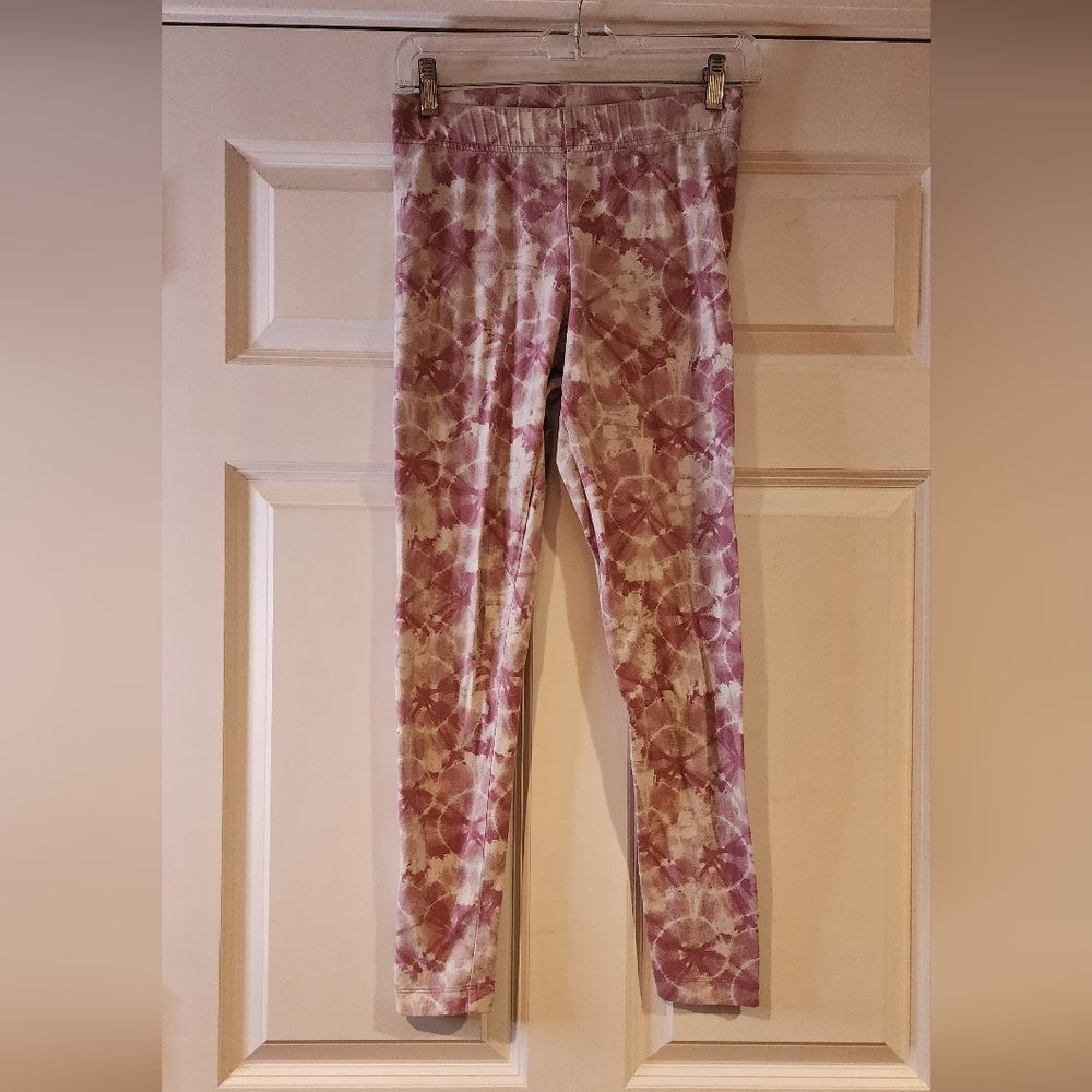 Old Navy pink and white tie dye leggings S